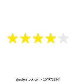 Vector illustration concept of giving four stars.