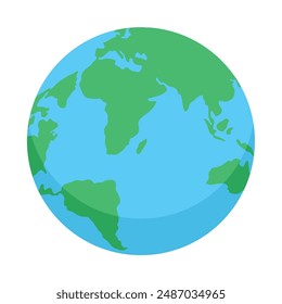 vector illustration of the concept of a globe, earth. Flat style vector illustration