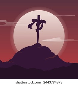 Vector illustration concept of good friday. Suitable for banner, poster, background, or greetings