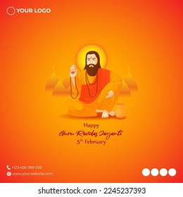 Vector illustration concept of Guru Ravidass Jayant
