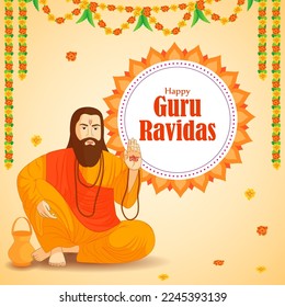 Vector illustration concept of Guru Ravidass Jayant