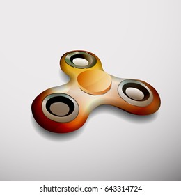 Vector illustration concept Hand spinning machine. rotation