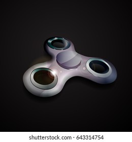 Vector illustration concept Hand spinning machine. rotation