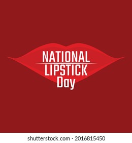 Vektorgrafik für das Konzept des "Happy Lipstick Day"