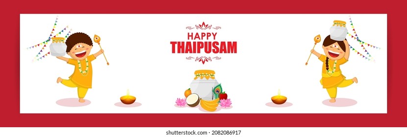 Konzept der Vektorgrafik von Happy Thaipusam oder Thaiposam Gruß