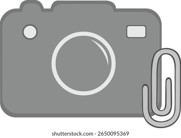 vector illustration concept icon attach photo button