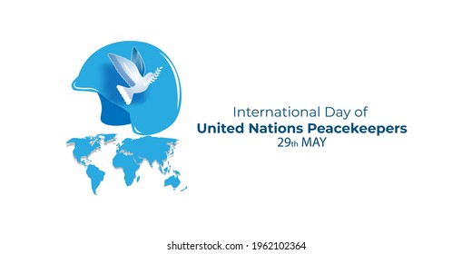 Vector illustration concept of International Day of United Nations Peacekeepers. May 29.