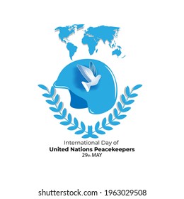 Vector illustration concept of International Day of United Nations Peacekeepers. May 29.