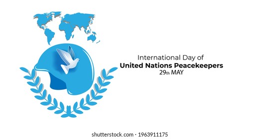 Vector illustration concept of International Day of United Nations Peacekeepers. May 29.