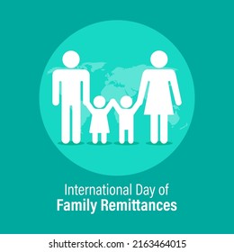 Vector illustration concept of International Day of Family Remittances banner