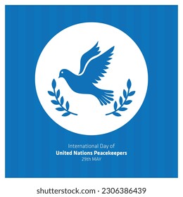 Vector illustration concept of International Day of United Nations Peacekeepers. May 29.