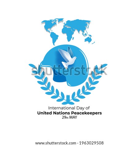 Vector illustration concept of International Day of United Nations Peacekeepers. May 29.
