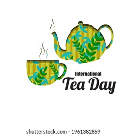 Vector illustration concept of International Tea Day. 