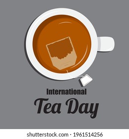 Vector illustration concept of International Tea Day. 