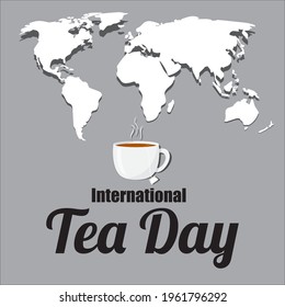 Vector illustration concept of International Tea Day. 