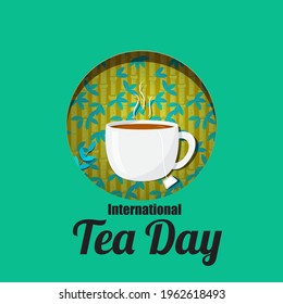 Vector illustration concept of International Tea Day. 