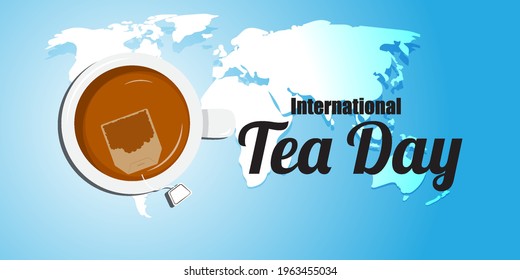 Vector illustration concept of International Tea Day. 