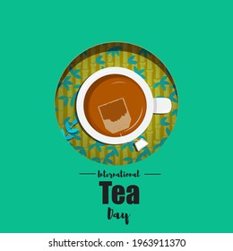 Vector illustration concept of International Tea Day. 