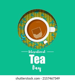 Concepto de ilustración vectorial del Día Internacional del Té.