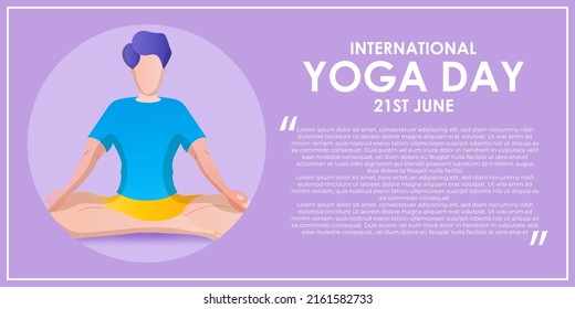 Vector illustration concept of International Yoga Day greeting