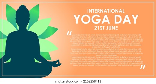 Vector illustration concept of International Yoga Day greeting