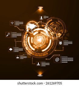 Vector illustration of the concept of Internet technology