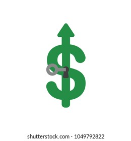 Money Locked Up Stock Vectors Images Vector Art Shutterstock - vector illustration concept of key unlock or lock green dollar symbol with arrow moving up