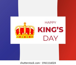 Vector illustration concept of King's Day celebrations in Netherlands. Dutch national holiday