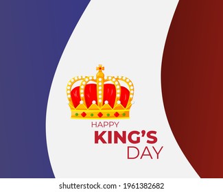 Vector illustration concept of King's Day celebrations in Netherlands. Dutch national holiday