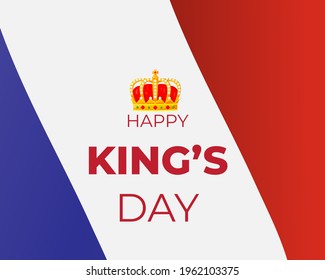 Vector illustration concept of King's Day celebrations in Netherlands. Dutch national holiday