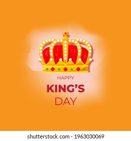 Vector illustration concept of King's Day celebrations in Netherlands. Dutch national holiday