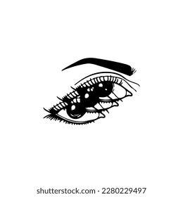 ilustración vectorial de los ojos en capas conceptuales