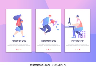 Vector illustration concept mobile app in modern style