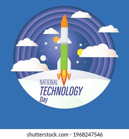 Vektorgrafik Konzept des National Technology Day in Indien. 11. Mai