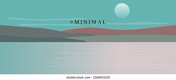 Vector illustration. Concept of nature, landscape and mountains. Cartoon style drawings. Perfect as screensaver, cover and wallpaper.
