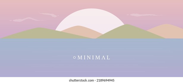 Ilustración vectorial. Concepto de naturaleza, paisaje y montañas. Dibujos al estilo de las caricaturas. Perfecto como salvapantallas, cubierta y fondo de pantalla.