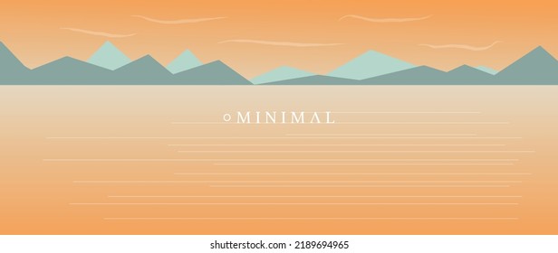 Vector illustration. Concept of nature, landscape and mountains. Cartoon style drawings. Perfect as screensaver, cover and wallpaper.