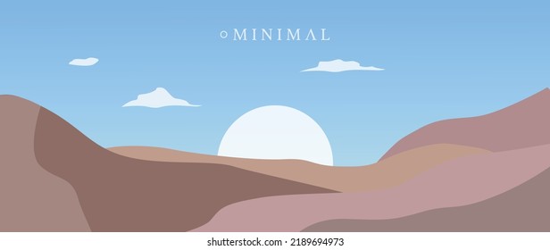 Vector illustration. Concept of nature, landscape and mountains. Cartoon style drawings. Perfect as screensaver, cover and wallpaper.