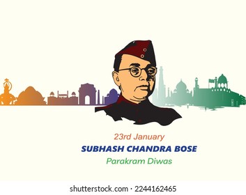 Vector illustration concept of Netaji Subhas Chandra Bose Jayanti