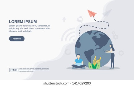 Vector illustration concept of networking. Modern illustration conceptual for banner, flyer, promotion, marketing material, online advertising, business presentation