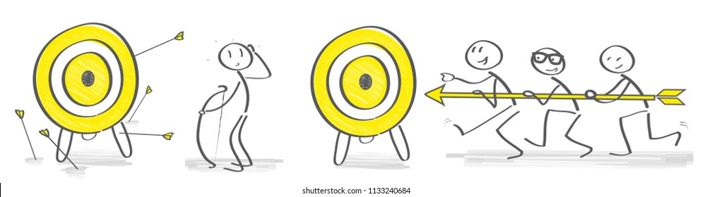 Vector illustration concept of opposites - alone we can do so little, together we can do more