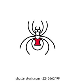 vector illustration concept outline spider