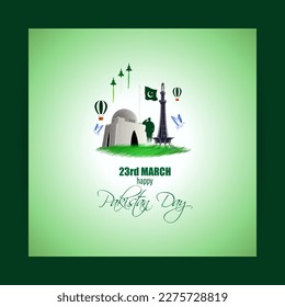 Concepto de ilustración vectorial del Día del Pakistán