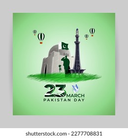 Vector illustration concept of Pakistan day