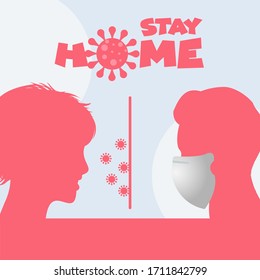 Vector Illustration Concept of pandemic stop Coronavirus outbreak