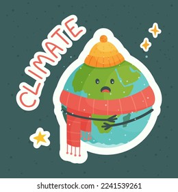 Vektorgrafik des Konzepts des Planeten des Charakters in Kleidung.
