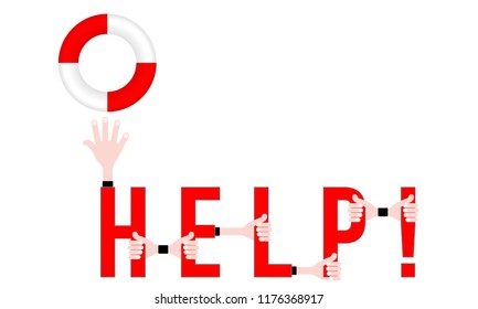 Vector illustration of a concept for printed materials, website, promotional material with the purpose of helping the people