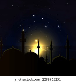 Ilustración vectorial de un concepto de Ramadán, Islam.