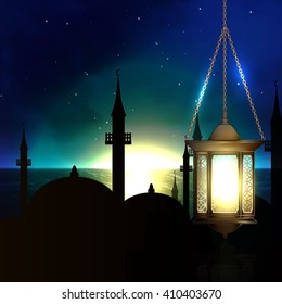 Vector illustration of a concept of Ramadan, Islam.
