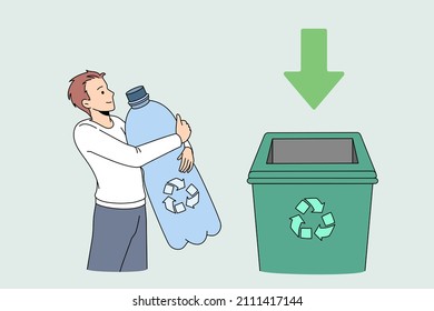 Vector Illustration. Concept of Recycling plastic